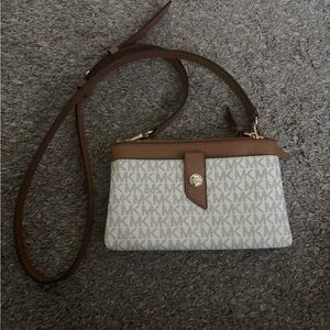 Michael Kors Tan and Cream Crossbody Bag